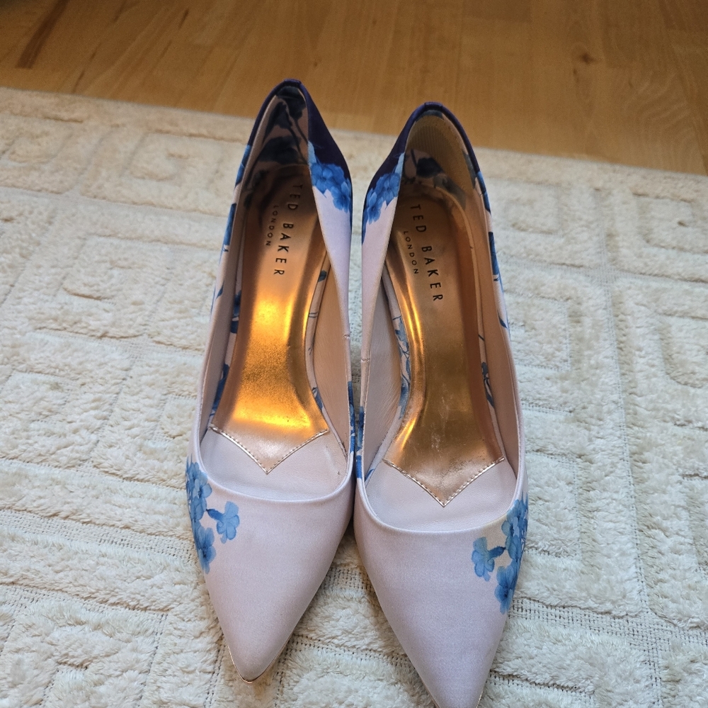 Ted Baker Blue and Pink Floral Heels